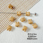 Rabbit Metal Beads 7mm Baking Painted Granular Alloy 30pcs 10