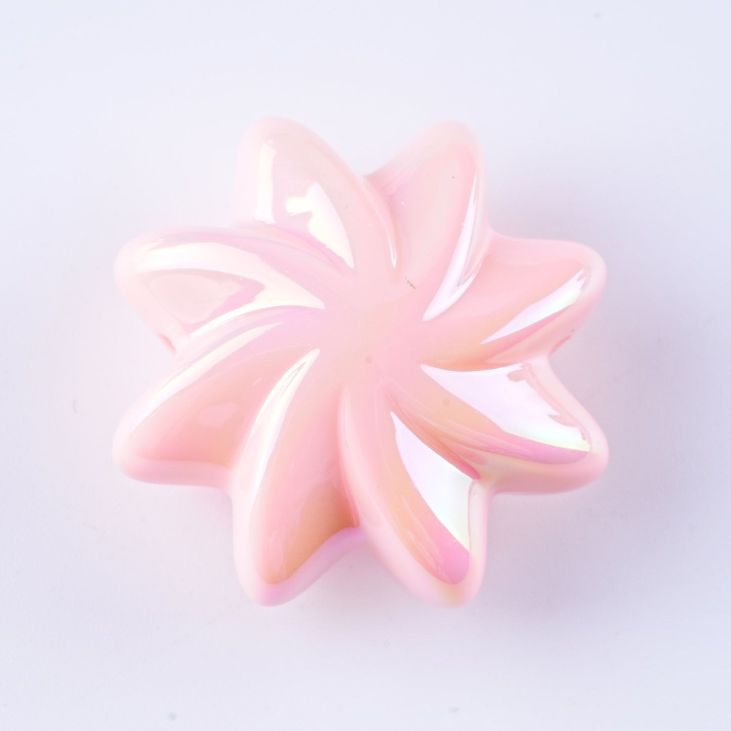 Plating Whirlwind Cookie Acrylic Beads 20mm 27mm Solid Colors 50pcs 12