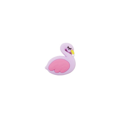 Silicone Focal Beads Flamingo Sleeping Pose Pastel Colors 10pcs 8