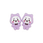 Silicone Focal Beads Little Bear Rosy Cheeks Bow Tie 20pcs 7