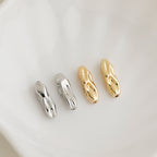 Brass Irregular Tube Metal Beads 6x18mm 4.5x21mm Hammered Texture 10pcs 2