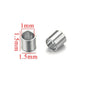 Stainless Steel Tube Metal Beads 1.5/2/2.5mm Crimp Style 200pcs 7