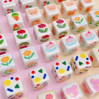 Cream Color Square Acrylic Beads 14mm Transparent 10pcs 6