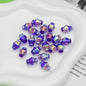 Plated Rhombus Acrylic Beads 13mm Transparent Iridescent 20pcs 16