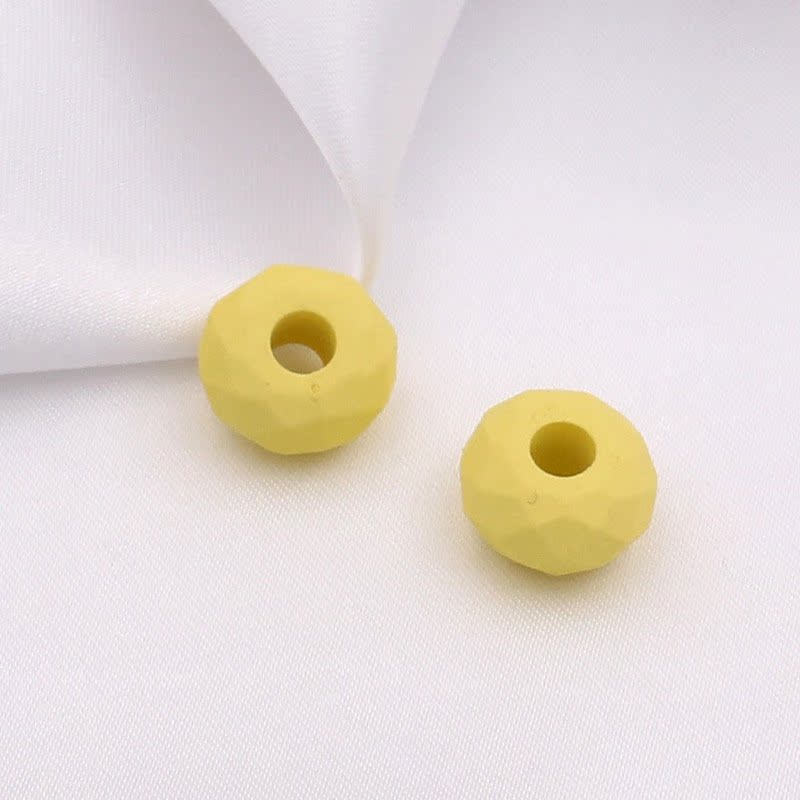 Acrylic Faceted Spacer Beads 14mm Rubberized Finish 40pcs 17