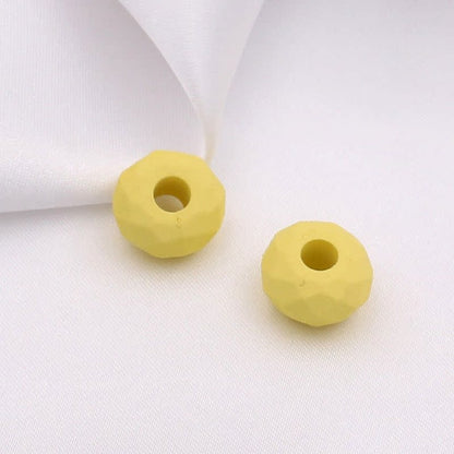 Acrylic Faceted Spacer Beads 14mm Rubberized Finish 40pcs 17