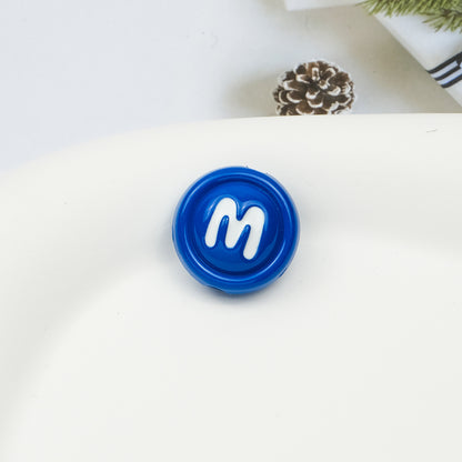 Baking Painted Acrylic Beads 18mm Enamel Candy Letter 50pcs 6
