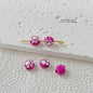 Cat Paw Metal Beads 11mm Glossy Enamel Painted Alloy 10pcs 17