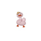 Silicone 3D Focal Beads Duck Macaroon Color Wearing Hat 20pcs 8