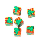 Cheerful Cartoon Animal Printed Acrylic Square Beads 13mm 20pcs 4