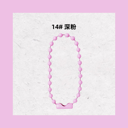 Multi Colored Iron Ball Chain Key Rings 10mm 12mm Length 100pcs 20