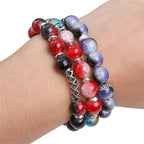 Crackle Round Glass Beads 8mm Multicolor Mixed 30pcs 3