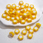 Double-Sided Flower Enamel Acrylic Beads 12mm Dual Color 50pcs 13