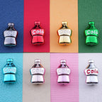 Plating Cola Bottle Acrylic Beads 19-30mm Metal Colored 20pcs