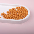 Solid Color Rubberized Round Acrylic Beads 8mm 3