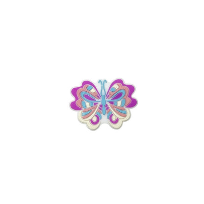 Silicone Focal Beads Butterfly Colorful Wing Patterns 20pcs 12