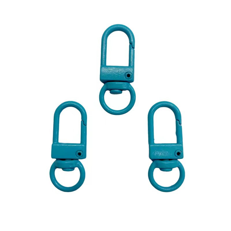 Colorful Zinc Alloy Keychain Hooks 33mm Baking Painted 50pcs 11