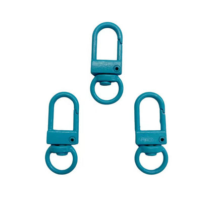 Colorful Zinc Alloy Keychain Hooks 33mm Baking Painted 50pcs 11