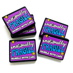 Silicone Focal Beads English Short Sentences Emotionally Fragile Rectangle 20pcs 3