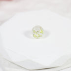 Lampwork Glass Beads Round 10-12mm Transparent Silver Foil Floral 10pcs 4