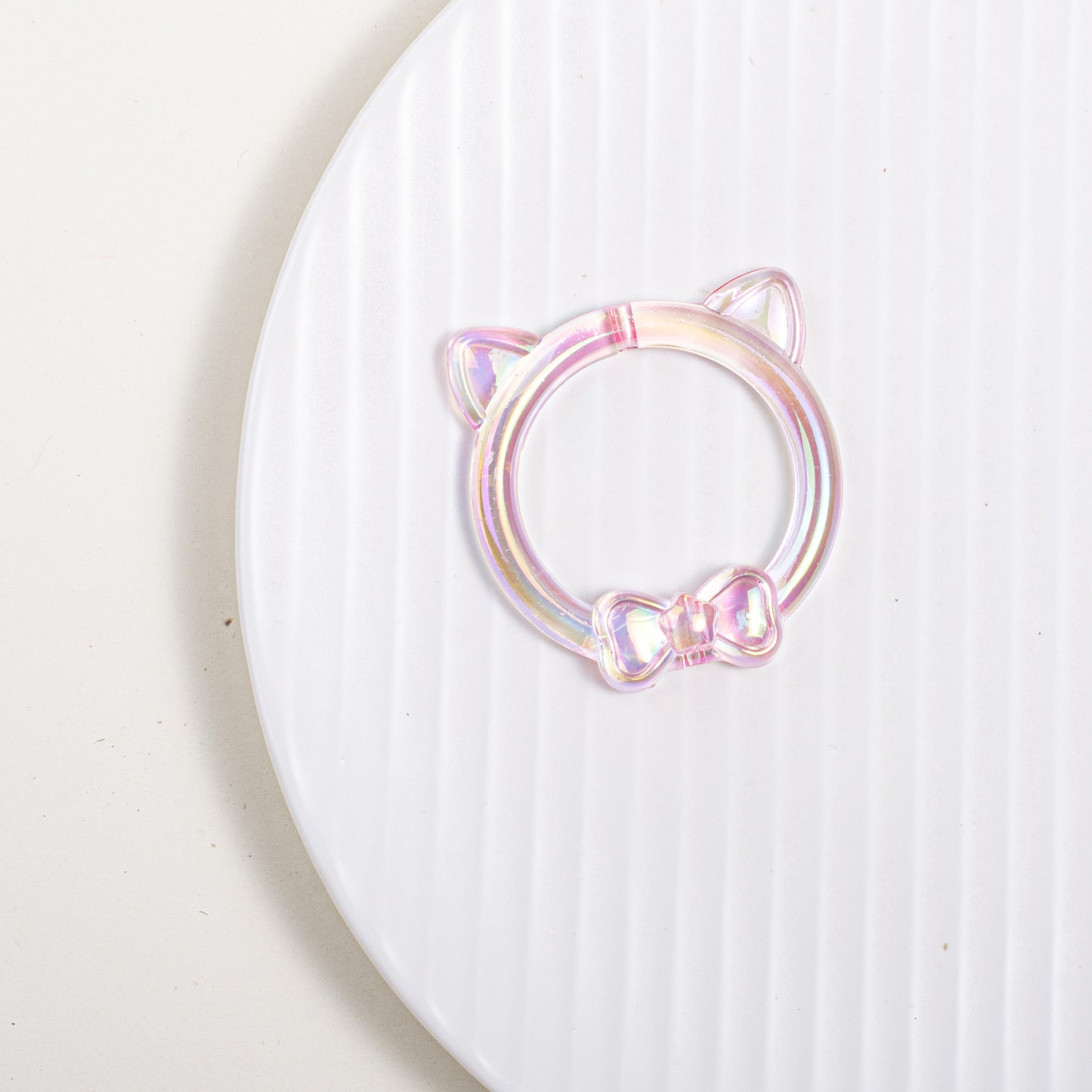 Clear Cat Head Acrylic Beads 23mm Transparent Frame 10pcs 8