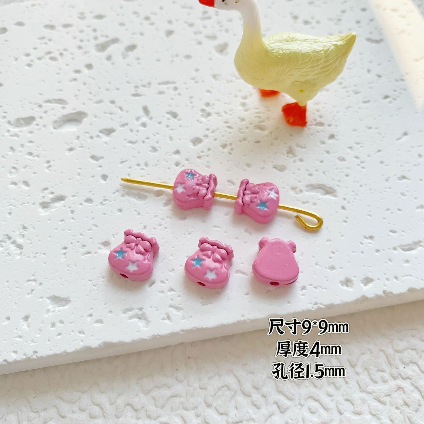 Round Metal Beads Baking Painted Smiling Chocolate Series 20pcs 18