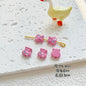 Round Metal Beads Baking Painted Smiling Chocolate Series 20pcs 18