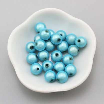 Glossy Metallic Round Acrylic Beads 10mm Colorful Assorted 50pcs 13