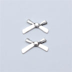 Bow Metal Beads 20mm Antique Silver Tone Alloy 60pcs 3