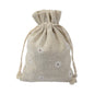 Cotton Linen Drawstring Pouches 10x14cm Animal and Botanical Prints 2pcs 6