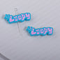 Painted Loopy Acrylic Beads 12x33.6mm Double Color Small Beaver Plate 10pcs 10