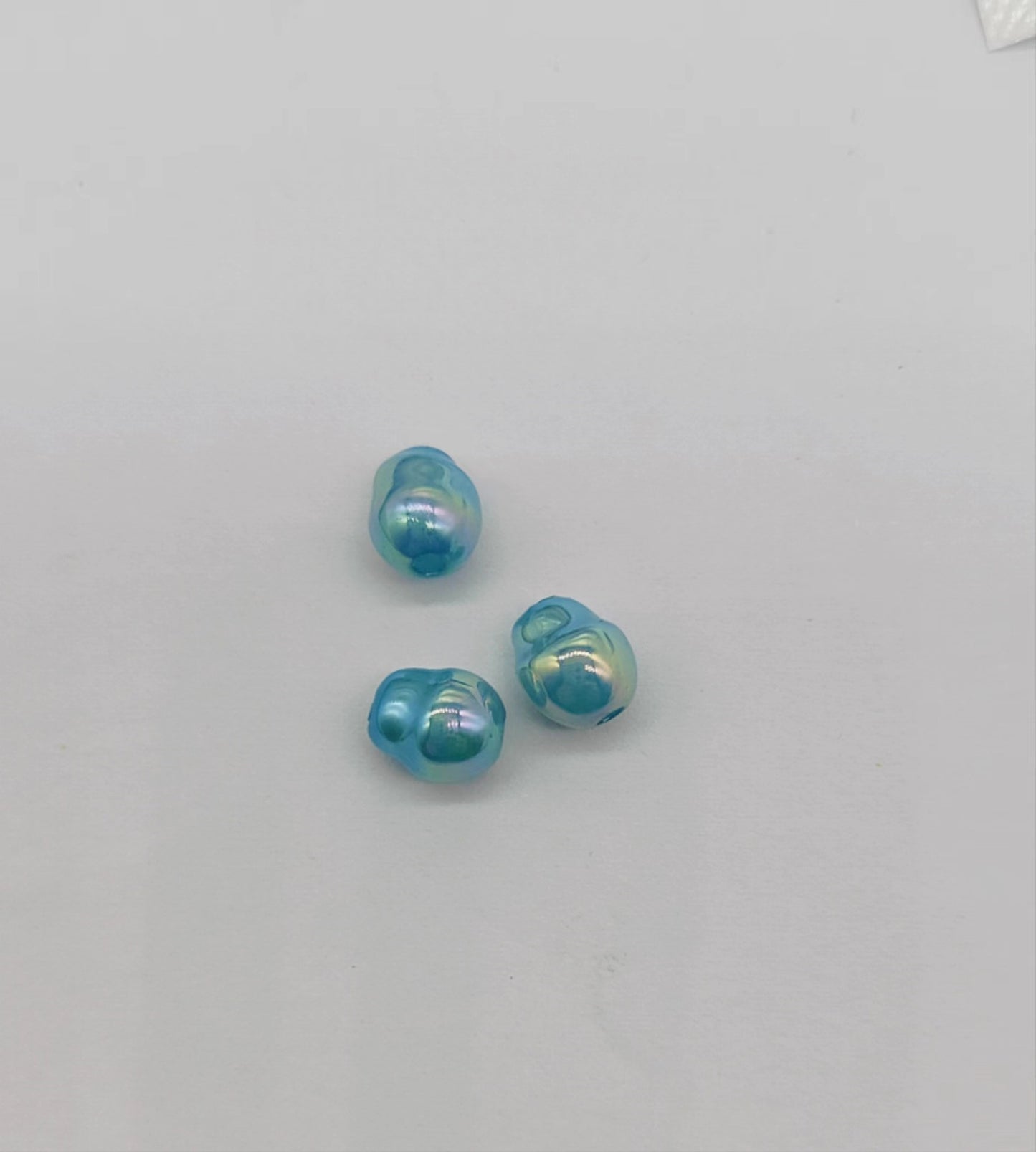 Plating Colorful Imitation Pearl Acrylic Beads 8mm 100pcs 8