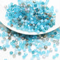 Electroplated Seed Glass Beads 4mm Lake Blue Metallic Shine 200pcs