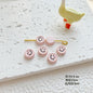 Round Metal Beads Baking Painted Smiling Chocolate Series 20pcs 28