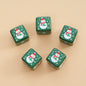 Baking Painted Christmas Square Acrylic Beads 15mm 10pcs 7