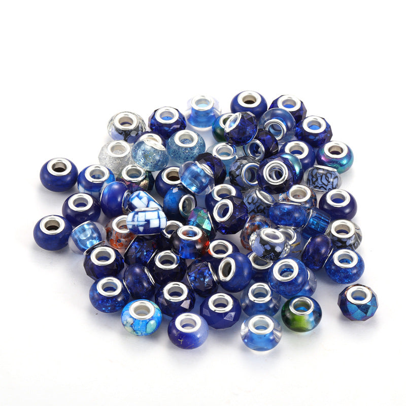 Resin Spacer Beads 9x14mm Multi-Color Textured 100pcs 6
