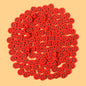 Smiley Face Flat Clay Beads 9mm Colorful Multicolor 100pcs 12
