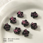 Kitten Series Metal Beads Black and Pink Enamel Alloy 10pcs 22