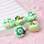Hand Painted Animal Cream Cake Acrylic Beads 18-23mm Colorful 10pcs 22