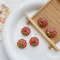 Forest Series Gilded Lampwork Glass Beads Nature Inspired Vintage 10pcs 7