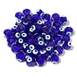 Lampwork Glass Beads Evil Eye Barrel 9mm Glossy Cylindrical 10pcs 13