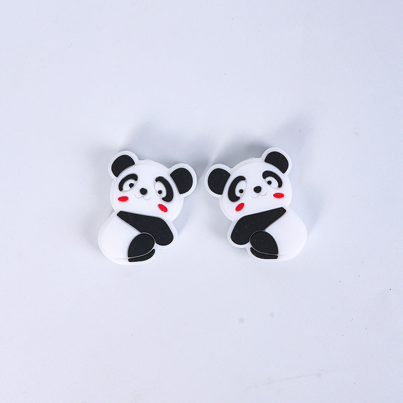 Silicone Focal Beads Mickey Kitty Yoda Colorful Cartoon Characters 20pcs 33