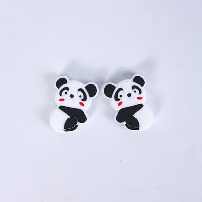 Silicone Focal Beads Mickey Kitty Yoda Colorful Cartoon Characters 20pcs 33