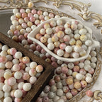 Crackle Round Glass Beads 10mm Imitation Jade Pastel Colors 40pcs