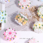 Flower Barrel Clay Beads 24mm Pastel Daisy 5pcs 6