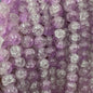 Crackle Round Glass Beads 10mm Dual Color Gradient Lavender Gold 10Strands 9