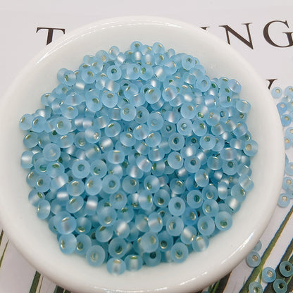 Frosted Seed Glass Beads 3mm Pastel Transparent Colors 300pcs 12