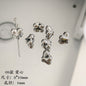 Cartoon Metal Beads Silver Pink Tone Playful Enamel 10pcs 11