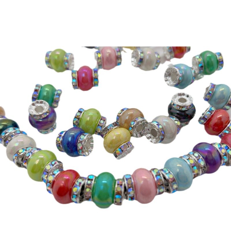 Lantern Rhinestone Beads 14mm Acrylic Plating Bright Color 20pcs 5