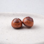 Cute Chestnut Acrylic Beads 13x16mm Painted Smile Face 20pcs 3
